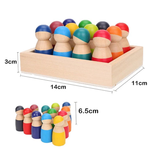 Arc - en - Ciel en Bois Montessori – Blocs & Boules Éducatives - jouetsbebe.com