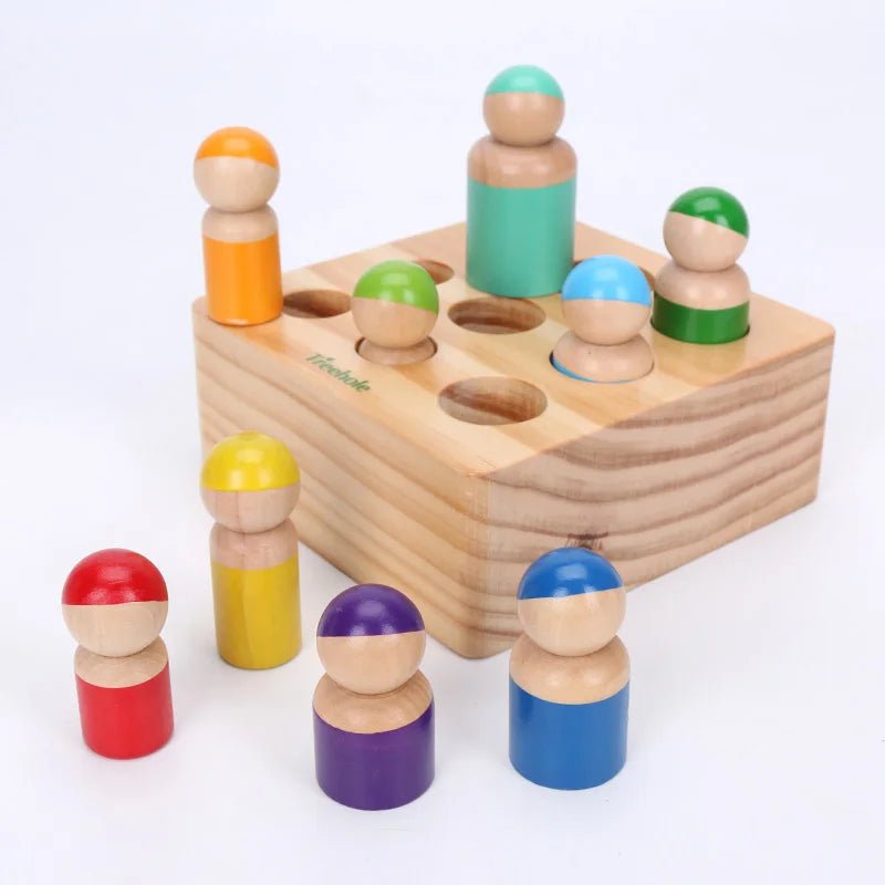 Arc - en - Ciel en Bois Montessori – Blocs & Boules Éducatives - jouetsbebe.com