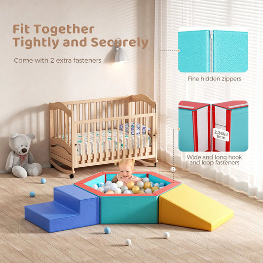 Blocs de Construction en Mousse avec Piscine à Balles - jouetsbebe.com