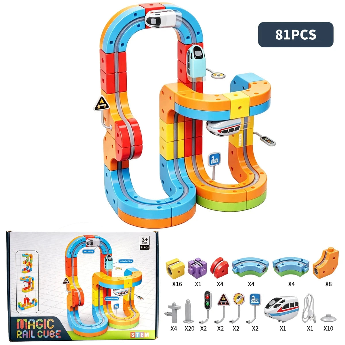 Circuit Magnétique pour Enfant – Circuit de Construction avec Véhicule - jouetsbebe.com