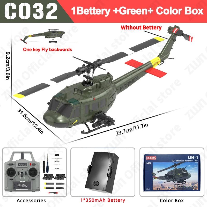 🚁 Hélicoptère RC C032 Brushless 2.4G – Vol Stable et Acrobaties - jouetsbebe.com