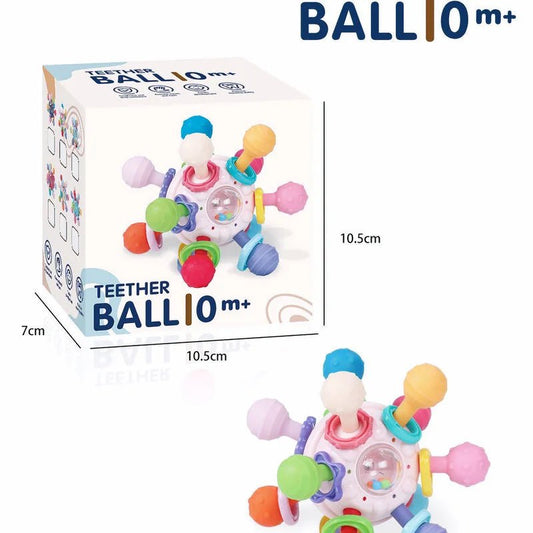 🦷 Hochet Sensoriel Montessori Bébé – Anneau de Dentition & Jouet d’Éveil 0 - 12 Mois - jouetsbebe.com