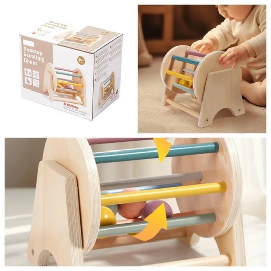 🥁 Jouet Musical en Bois pour Bébé – Hochet & Cloche Sensorielle Montessori - jouetsbebe.com