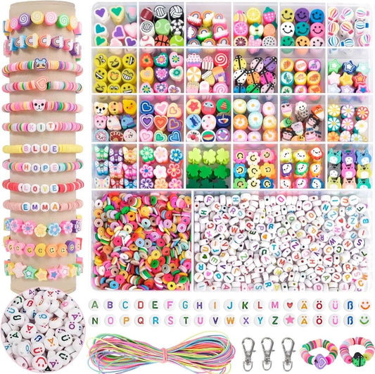 Kit Créatif Perles 1800 Pièces – Création de Bijoux - jouetsbebe.com