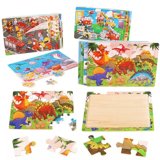 Puzzle en Bois Montessori 30 Pièces - jouetsbebe.com
