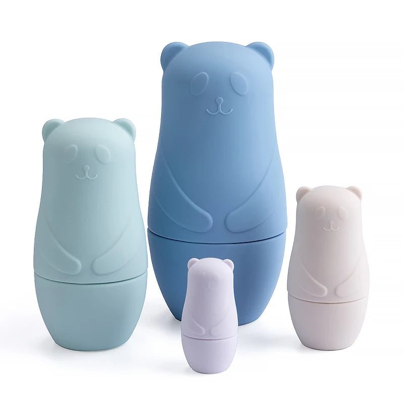 Poupées Gigognes Montessori en Silicone – Jeu d’Empilage Éducatif