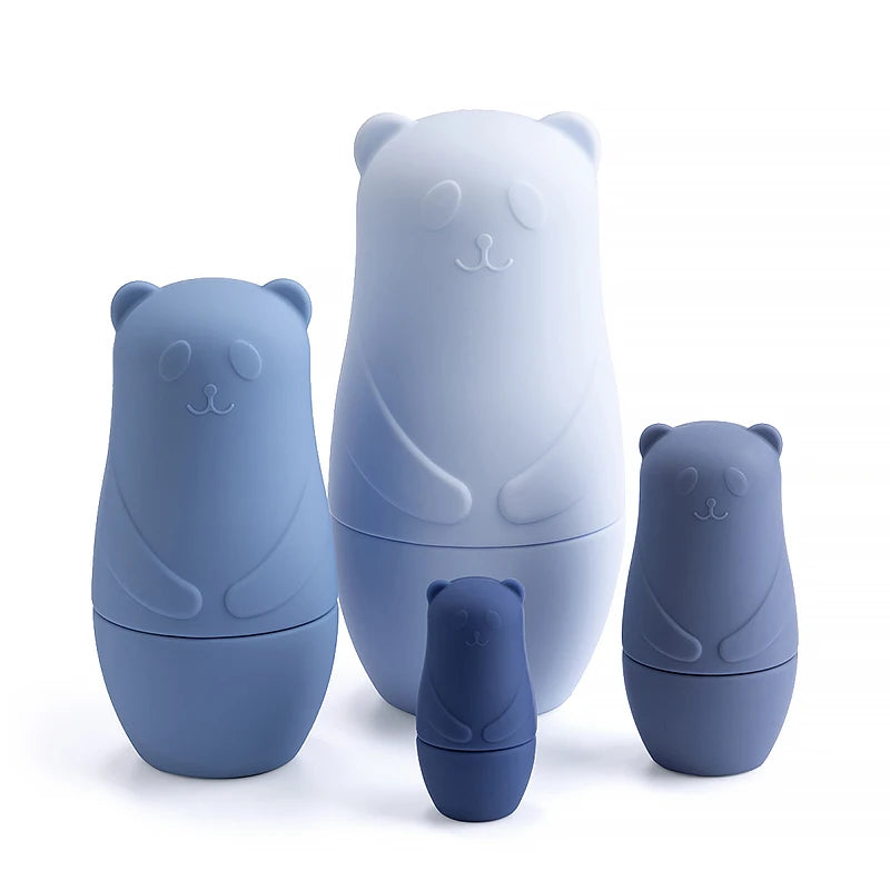 Poupées Gigognes Montessori en Silicone – Jeu d’Empilage Éducatif