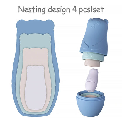 Poupées Gigognes Montessori en Silicone – Jeu d’Empilage Éducatif