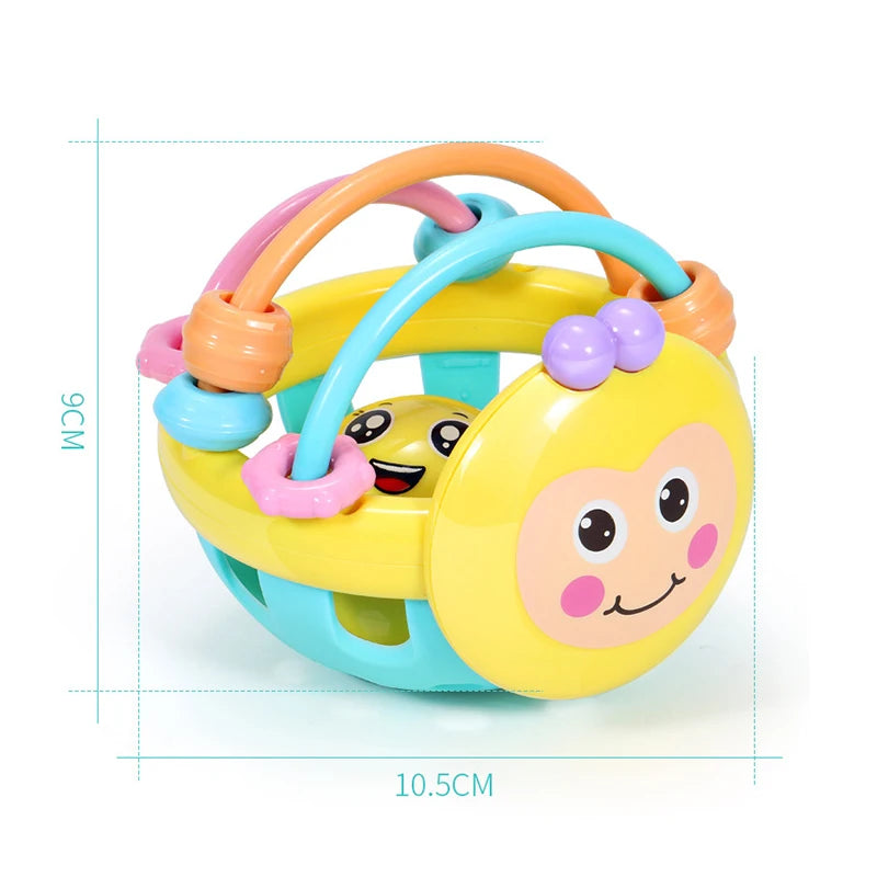 Baby Toys 0 12 Months Rotating Rattle Ball Grasping Activity Baby Development Toy Silicone Teether Baby Sensory Toys for Babies - Le Bon Plan