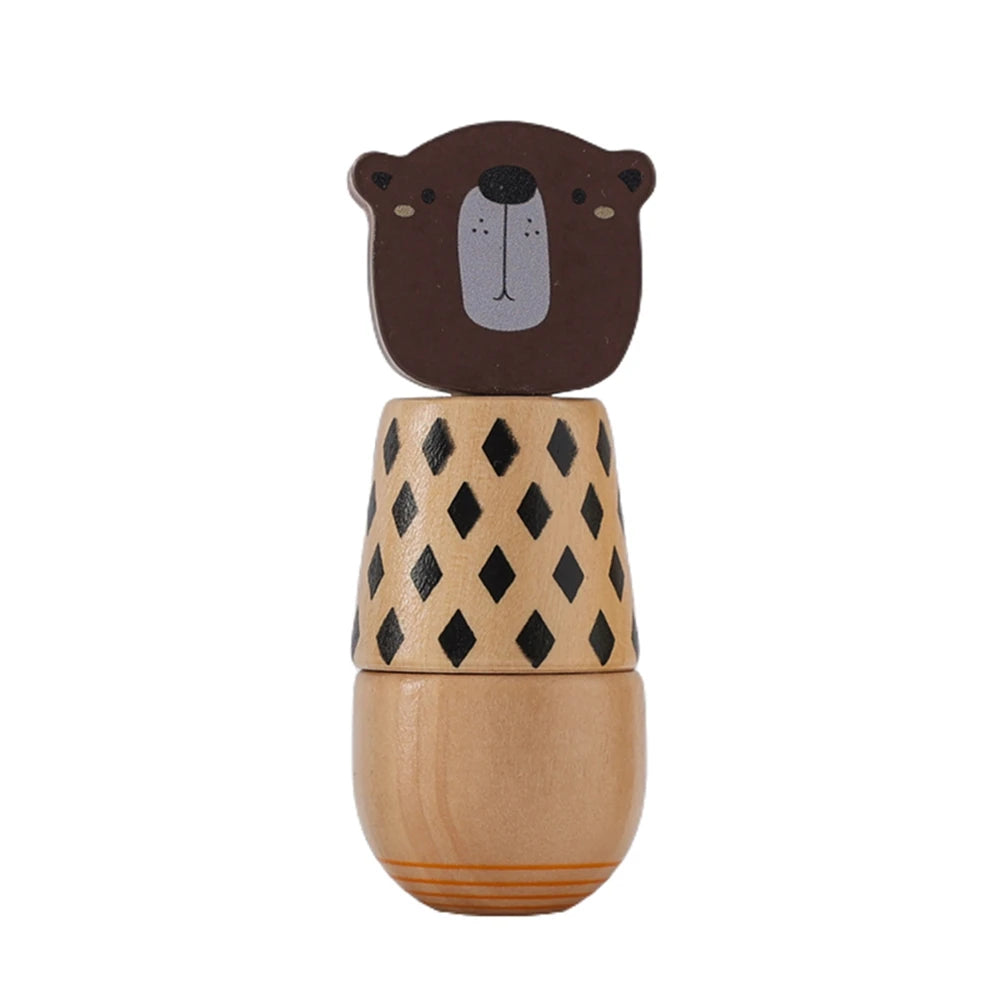 Hochet Dentition Bébé en Bois & Silicone | Éveil