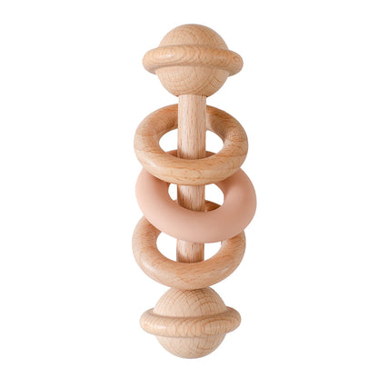 Hochet Dentition Bébé en Bois & Silicone | Éveil