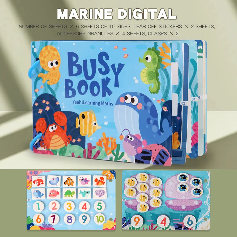Livre d’Activités Réutilisable Enfant – Cahier Éducatif Animaux et Véhicules