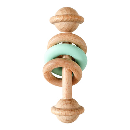 Hochet Dentition Bébé en Bois & Silicone | Éveil