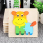 Children Boys And Girls Cartoon Three-Dimensional Wooden Puzzle Animal Traffic Geometry Shape Matching Puzzle Toy P80