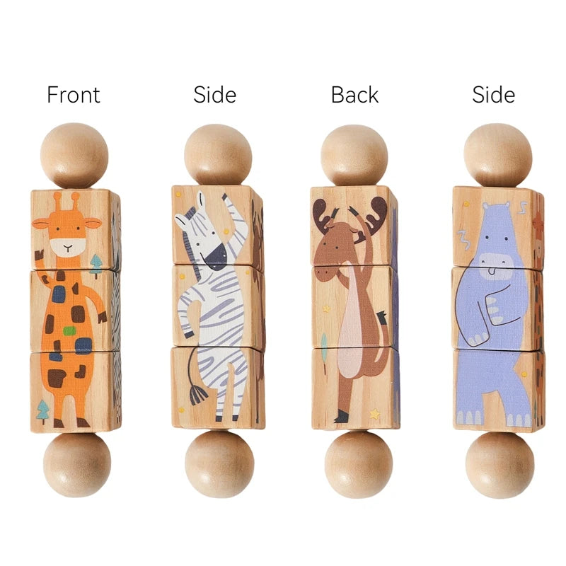 Hochet Dentition Bébé en Bois & Silicone | Éveil