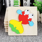Children Boys And Girls Cartoon Three-Dimensional Wooden Puzzle Animal Traffic Geometry Shape Matching Puzzle Toy P80