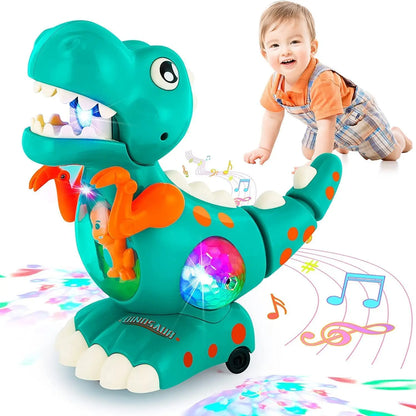 Dinosaure Interactif – Lumières LED, Musique et Détection d’Obstacles