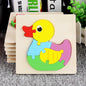 Children Boys And Girls Cartoon Three-Dimensional Wooden Puzzle Animal Traffic Geometry Shape Matching Puzzle Toy P80
