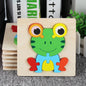Children Boys And Girls Cartoon Three-Dimensional Wooden Puzzle Animal Traffic Geometry Shape Matching Puzzle Toy P80