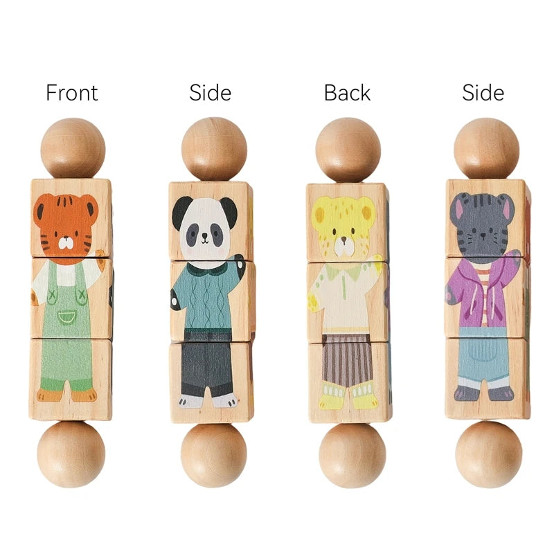 Hochet Dentition Bébé en Bois & Silicone | Éveil
