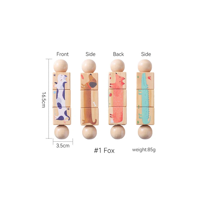 Hochet Dentition Bébé en Bois & Silicone | Éveil