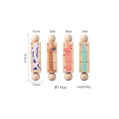 Hochet Dentition Bébé en Bois & Silicone | Éveil
