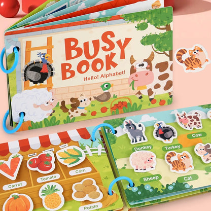 Livre d’Activités Réutilisable Enfant – Cahier Éducatif Animaux et Véhicules