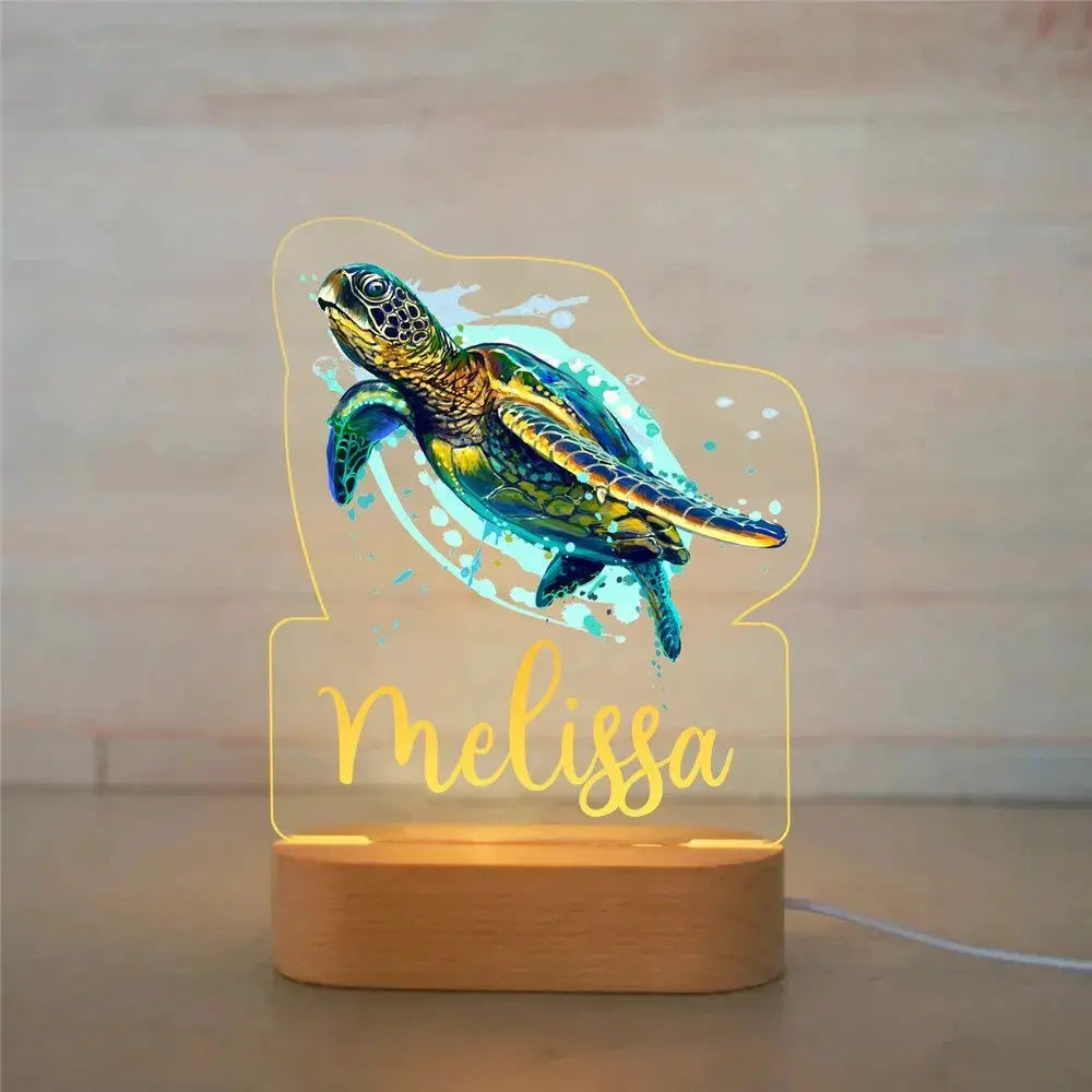 Luz nocturna de animales personalizable 7 colores a elegir 