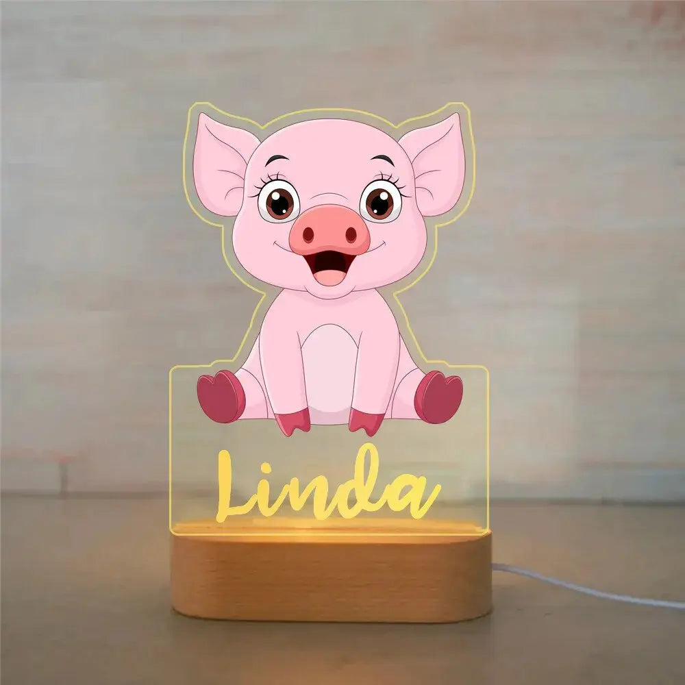 Luz nocturna de animales personalizable 7 colores a elegir 