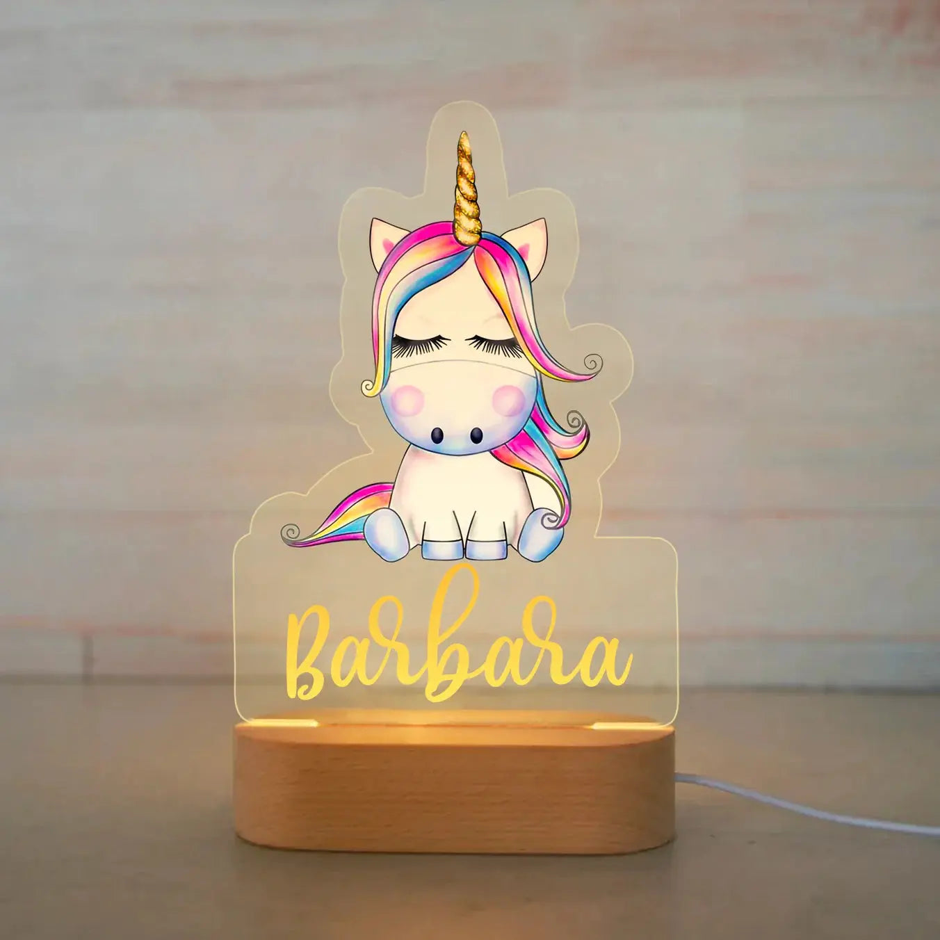 Luz nocturna de animales personalizable 7 colores a elegir 