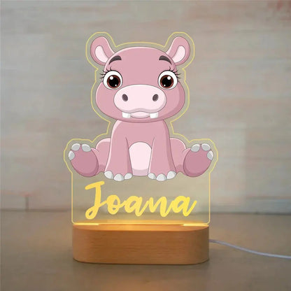 Luz nocturna de animales personalizable 7 colores a elegir 