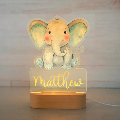 Luz nocturna de animales personalizable 7 colores a elegir 