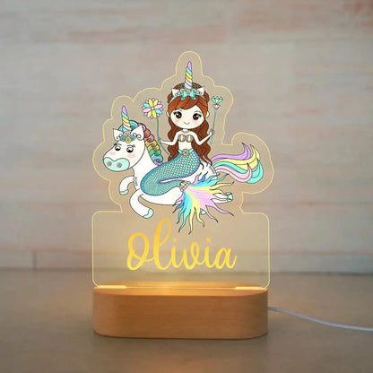 Luz nocturna de animales personalizable 7 colores a elegir 