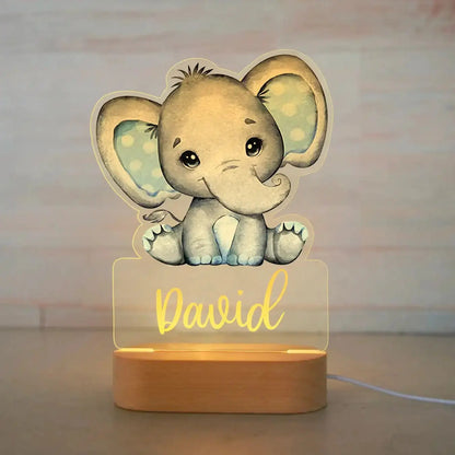 Luz nocturna de animales personalizable 7 colores a elegir 