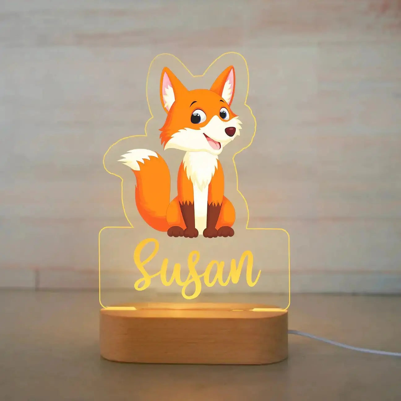 Luz nocturna de animales personalizable 7 colores a elegir 