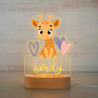 Luz nocturna de animales personalizable 7 colores a elegir 