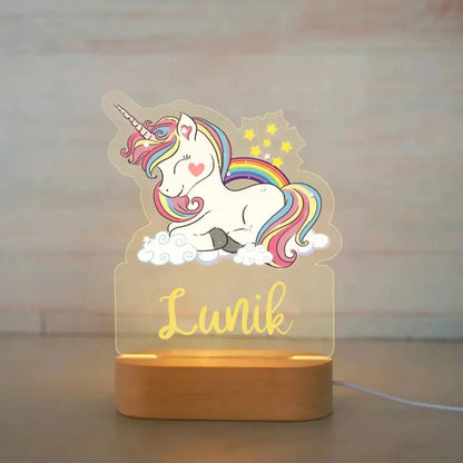 Luz nocturna de animales personalizable 7 colores a elegir 