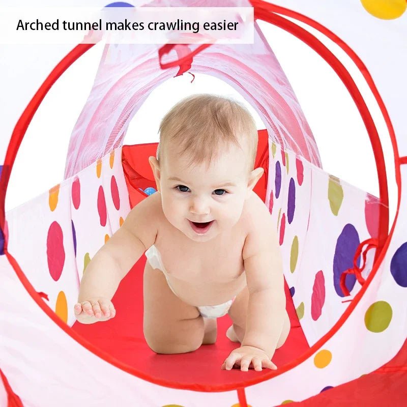 Aire de Jeu 3 - en - 1 avec Tunnel et Piscine à Balles - jouetsbebe.com