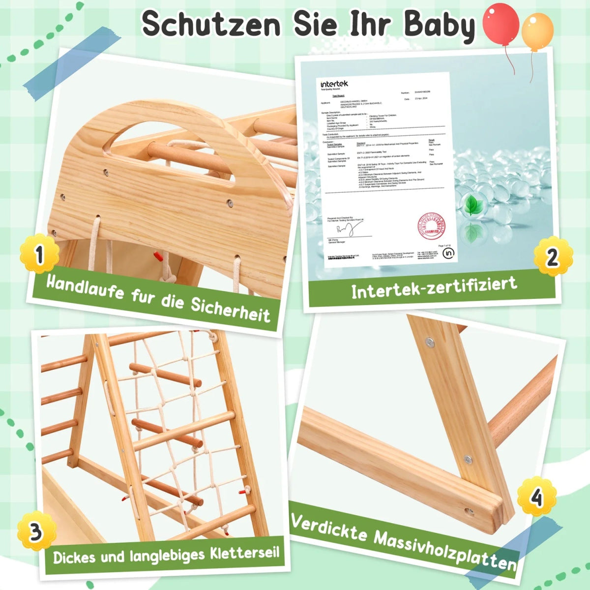 🧗♀️ Aire de Jeux Intérieure 7 - en - 1 Montessori en Bois – Escalade, Balançoire & Toboggan 🌈 - jouetsbebe.com