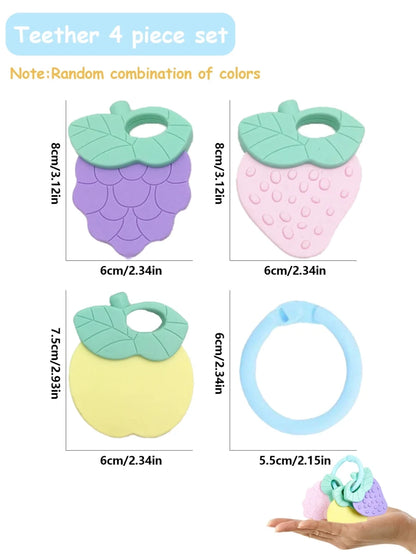 Anneau de Dentition Bébé en Silicone – Hochet Sensoriel - jouetsbebe.com