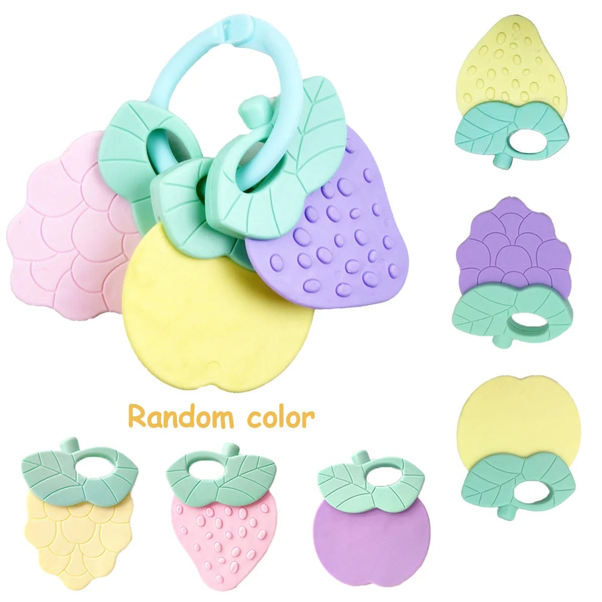 Anneau de Dentition Bébé en Silicone – Hochet Sensoriel - jouetsbebe.com