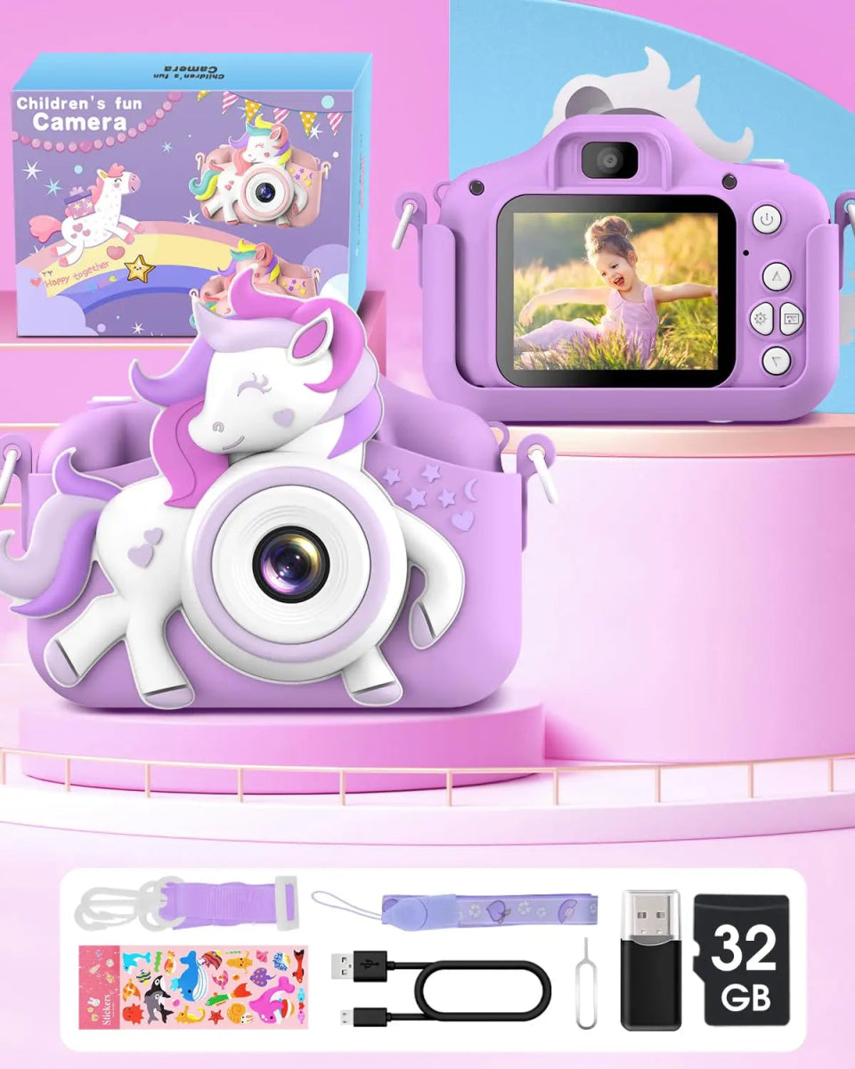📸 Appareil Photo Enfant HD 20MP – Selfie & Vidéo 1080P avec Carte 32GB 🎁 - jouetsbebe.com
