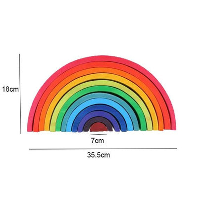 Arc - en - Ciel en Bois Montessori – Blocs & Boules Éducatives - jouetsbebe.com