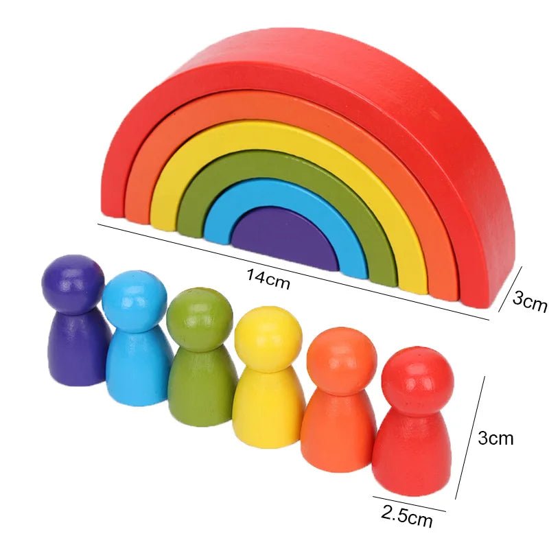 Arc - en - Ciel en Bois Montessori – Blocs & Boules Éducatives - jouetsbebe.com