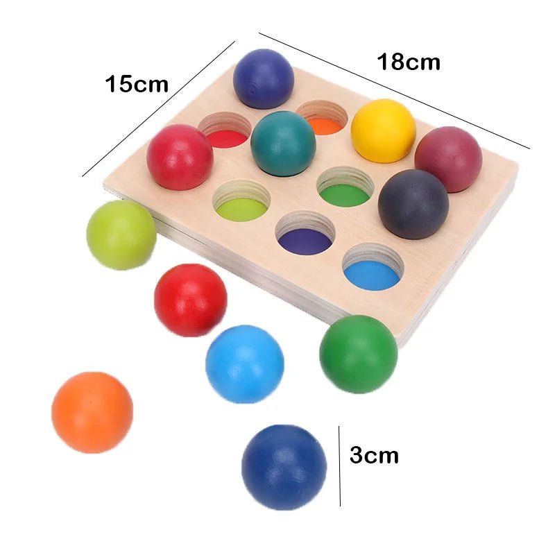 Arc - en - Ciel en Bois Montessori – Blocs & Boules Éducatives - jouetsbebe.com