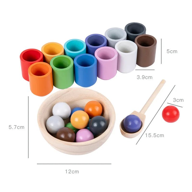Arc - en - Ciel en Bois Montessori – Blocs & Boules Éducatives - jouetsbebe.com