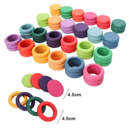 Arc - en - Ciel en Bois Montessori – Blocs & Boules Éducatives - jouetsbebe.com