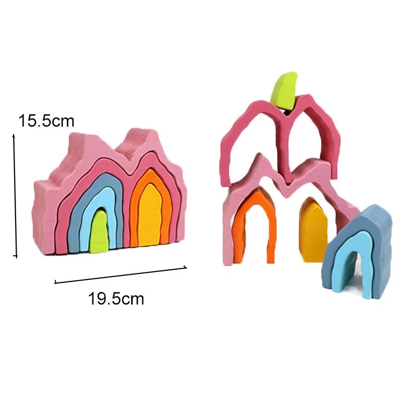 Arc - en - Ciel en Bois Montessori – Blocs & Boules Éducatives - jouetsbebe.com