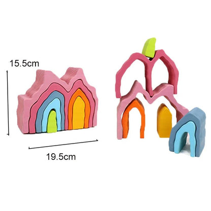 Arc - en - Ciel en Bois Montessori – Blocs & Boules Éducatives - jouetsbebe.com