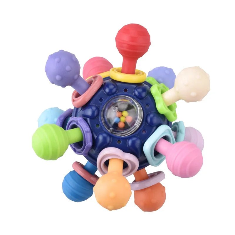 Baby Toys 0 12 Months Rotating Rattle Ball Grasping Activity Baby Development Toy Silicone Teether Baby Sensory Toys for Babies - Le Bon Plan